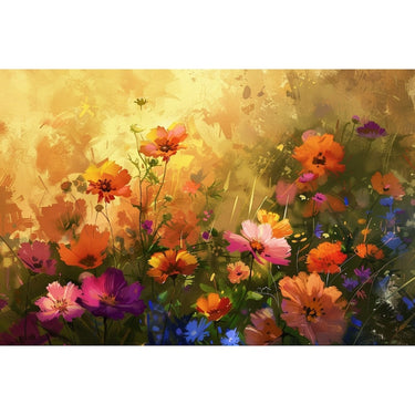 Abstract Flower Field Canvas